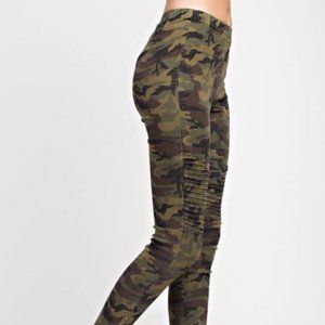 Camo Moto Skinny Pants Jeggings Stretchy